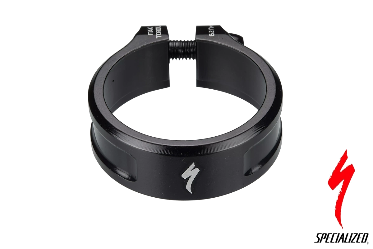 Compra el cierre de tija Specialized S214700007 de 38,6 mm. Abrazadera de aleación con tornillo de acero, diseño actualizado y par máximo de 6,2 Nm.