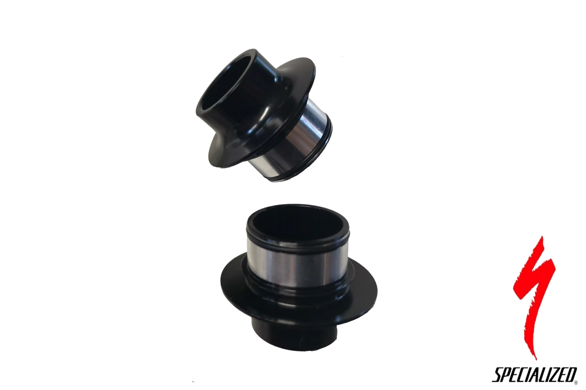 Compra el juego de tapas de extremo de eje pasante Specialized de 19 mm para buje delantero Roval J-bend Flange Mountain. Repuesto original disponible en thebike.es.