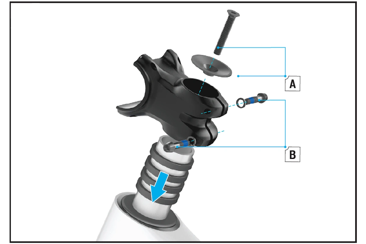 Conjunto Specialized de estrella 1-1/8", tapa superior y tornillo de dirección | S182500007 - Imagen 3