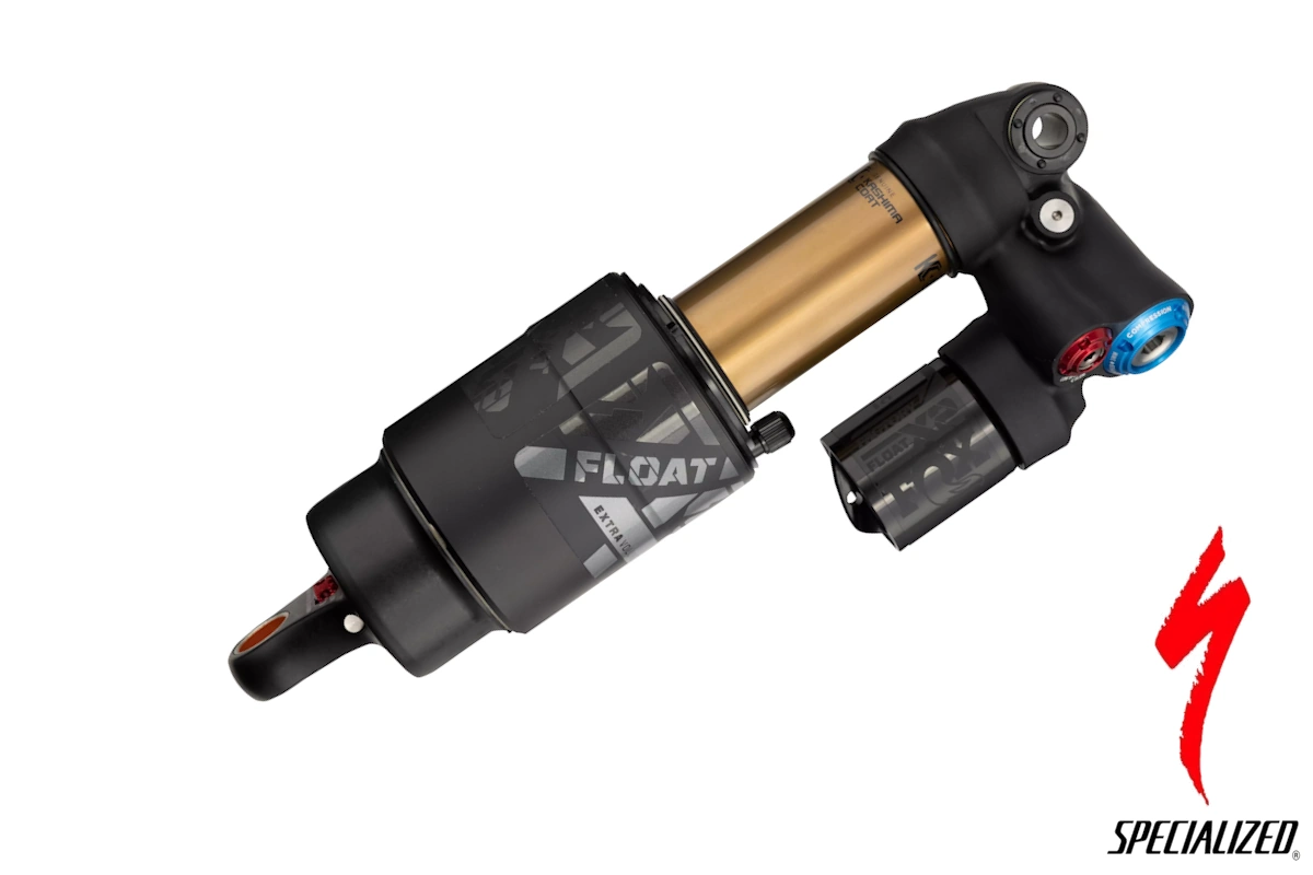 Amortiguador trasero original Specialized con base Fox Float X2 Factory, acabado Kashima y tune específico para Turbo Levo 2023 compatible.