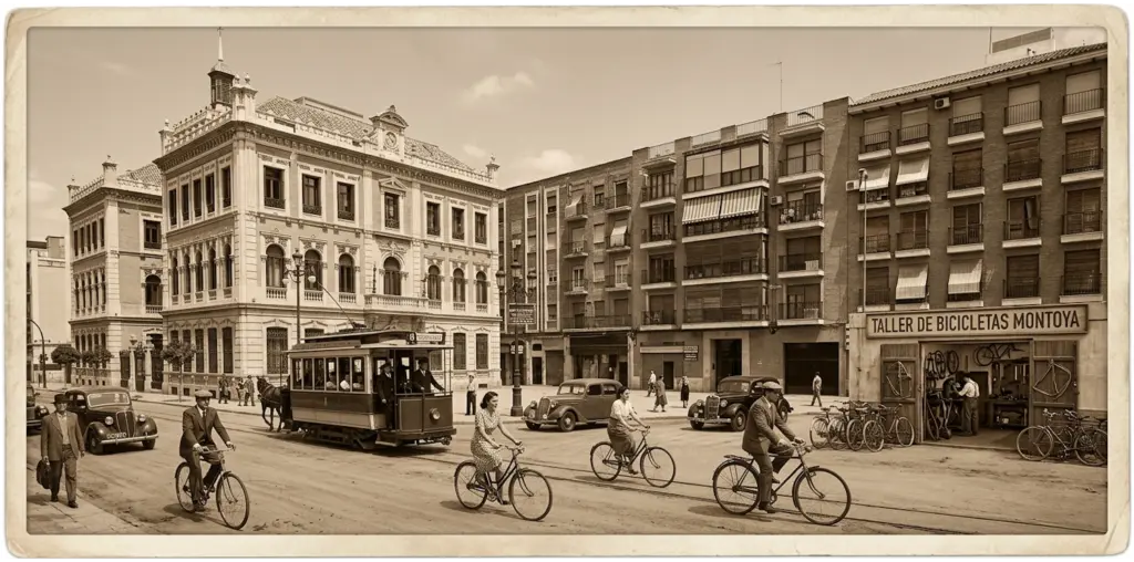 Descubre la historia de The Bike en Murcia: tres generaciones dedicadas al ciclismo, desde el viejo Montoya y las bicicletas rescatadas junto al Puente Viejo hasta su presente como tienda especializada.