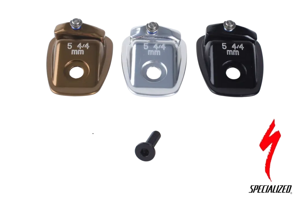 Kit guía salida cables 2x tubo diagonal aluminio Specialized S146500004 en tres colores bronce plata negro con tornillo incluido
