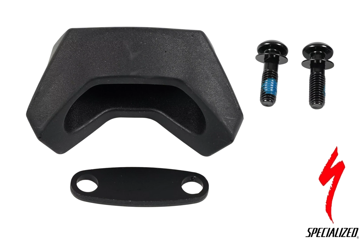 Kit tope atornillable para horquilla en cuadros Turbo Levo Gen 2 tallas S y M. Evita contacto corona-tubo inferior. Tornillos M5 incluidos. Compatible Levo y Kenevo 2019–2023. SKU S199900015.