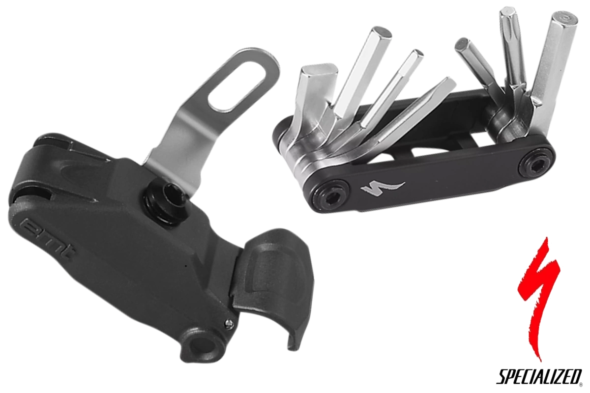 Multiherramienta EMT Cage Mount MTB Specialized SWAT 53215-1101 para Zee Cage II Rib Cage II lado izquierdo aluminio forjado Allen Torx
