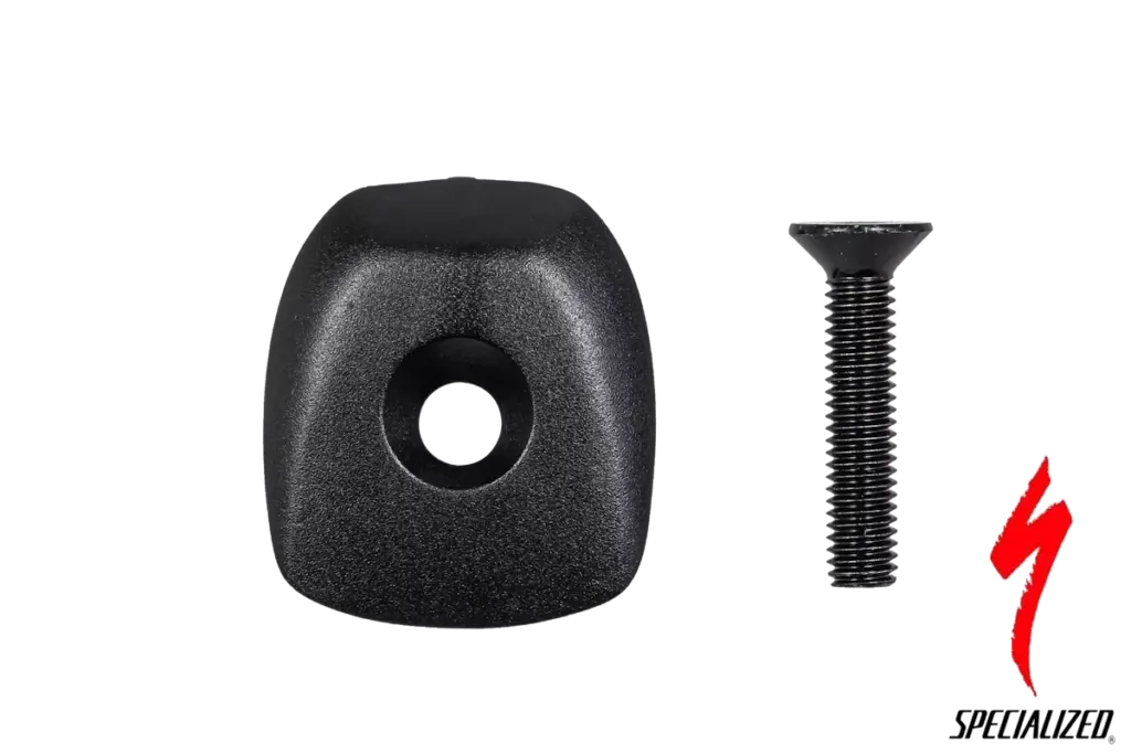 Tapa superior de potencia con tornillo M6×1.0P×30mm para el cockpit integrado Roval Rapide. Fabricada en aleación, acabado negro. Repuesto original Specialized compatible con Tarmac SL8 (2024–2026), Crux (2027) y Cockpit Roval Rapide 2026–2027. Pieza de servicio oficial.