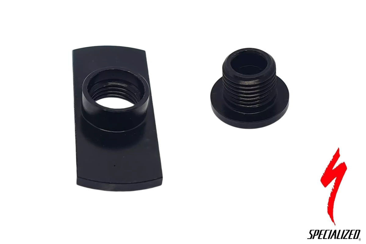 Tornillo y tuerca de aluminio Specialized S140500004 para montaje soporte SWAT en portabidón Zee Cage