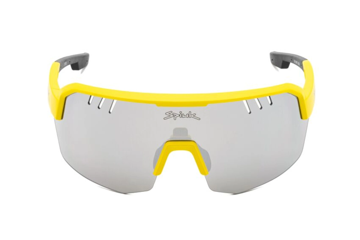 Gafas de ciclismo Spiuk LYRA amarillo espejo plata con pantalla única y protección UV400