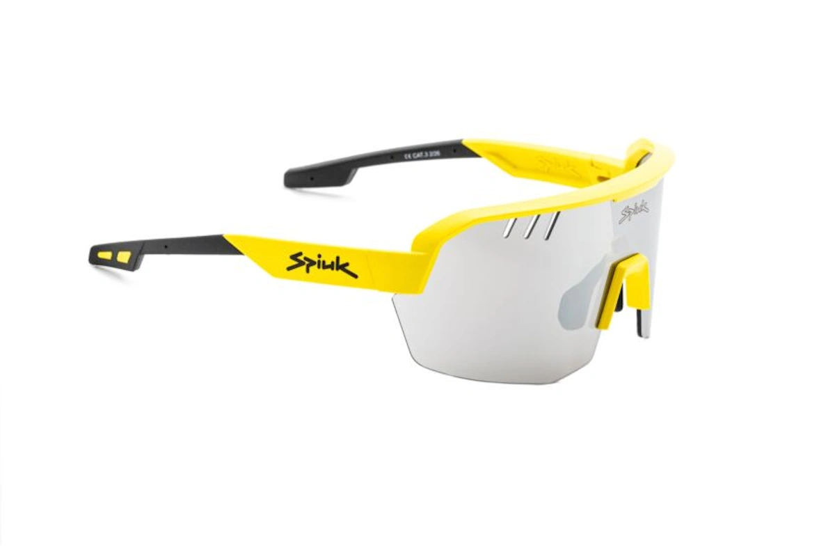 Gafas de ciclismo Spiuk LYRA amarillo espejo plata con pantalla única y protección UV400