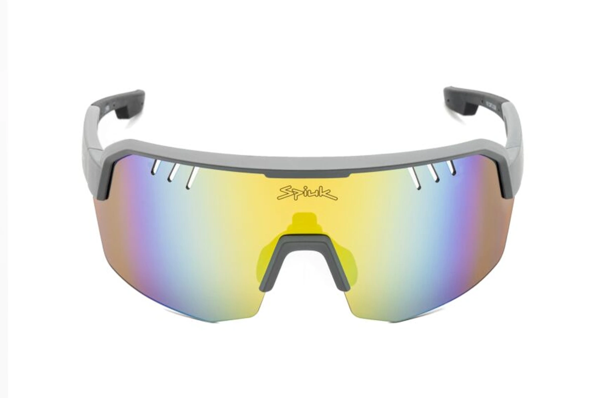 Gafas de ciclismo Spiuk LYRA gris espejo amarillo con pantalla única y protección UV400