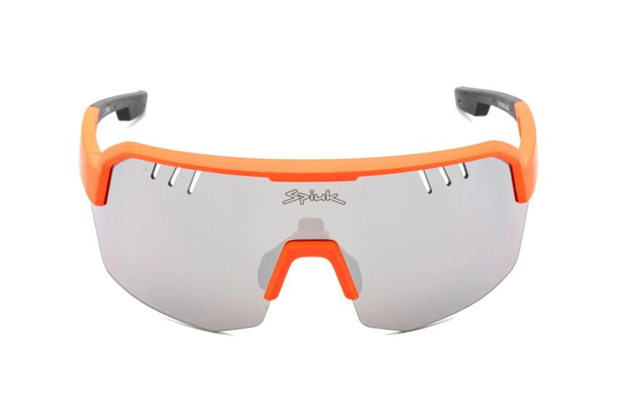 Gafas de ciclismo Spiuk LYRA naranja espejo plata con pantalla única y protección UV400