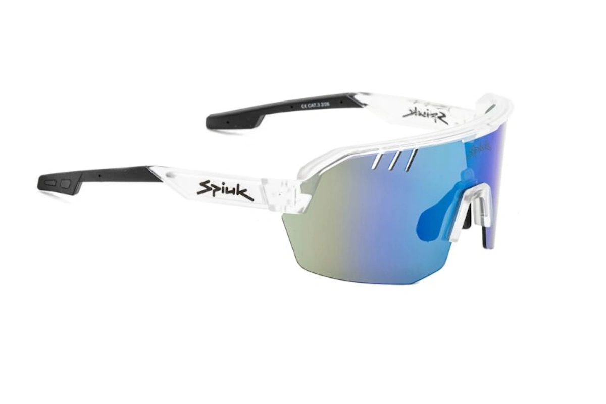 Gafas de ciclismo Spiuk LYRA transparente espejo verde con pantalla única y protección UV400
