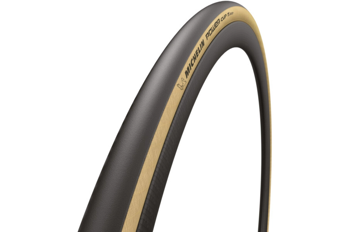 Neumático Michelin Power Cup Competition Line 700x28C tubeless ready negro beige para carretera y triatlón