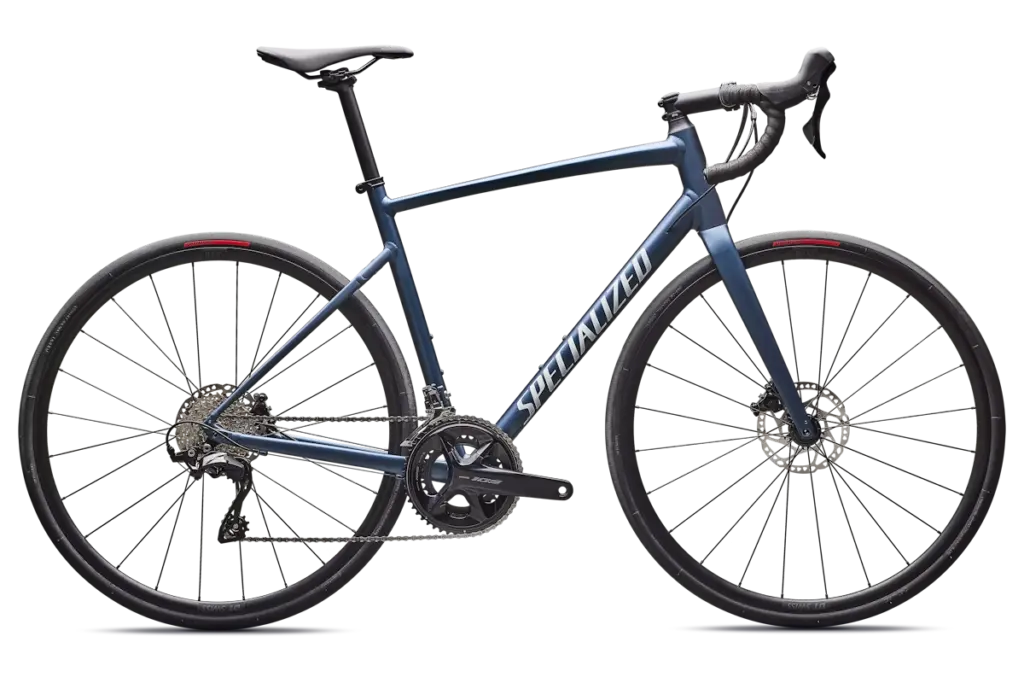 Bicicleta de carretera Specialized Allez Comp con Shimano 105 de 12 velocidades Color: Cast Blue Metallic / Dune White