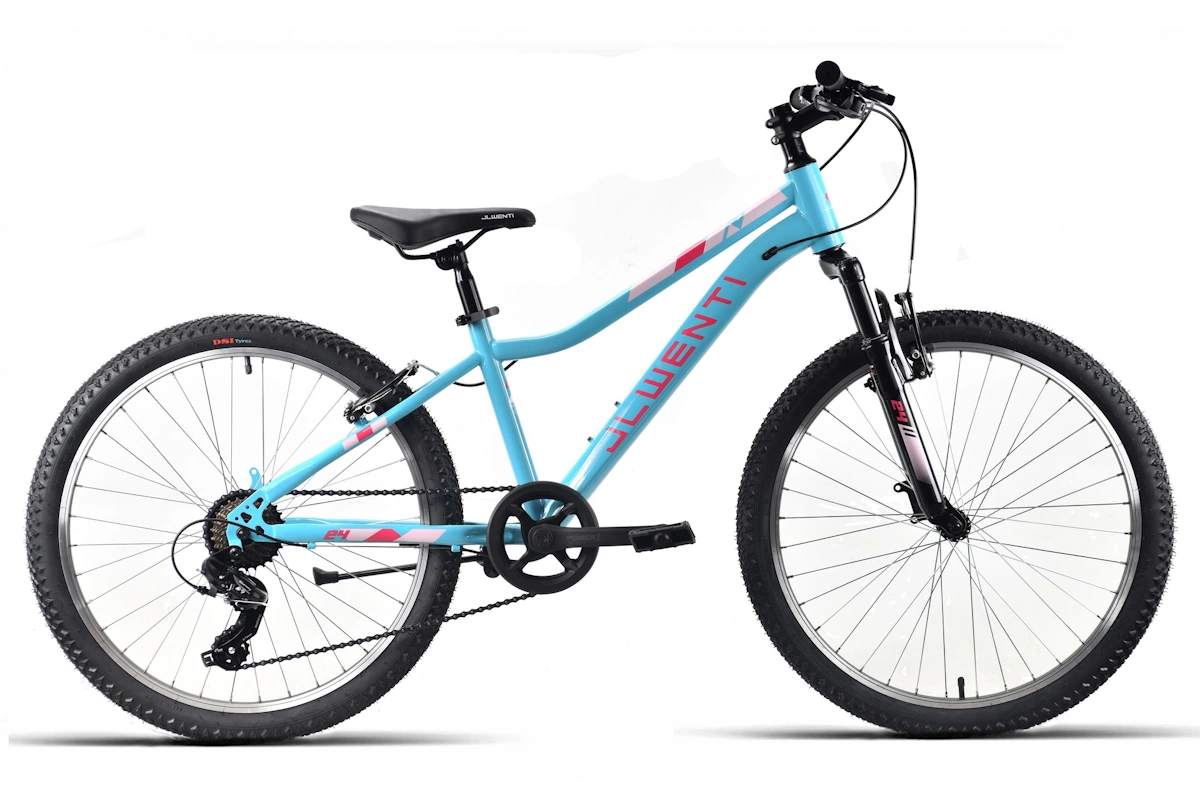 Bicicleta MTB infantil 24" JL Wenti barra baja acero suspensión Shimano 1x7 - Imagen 4