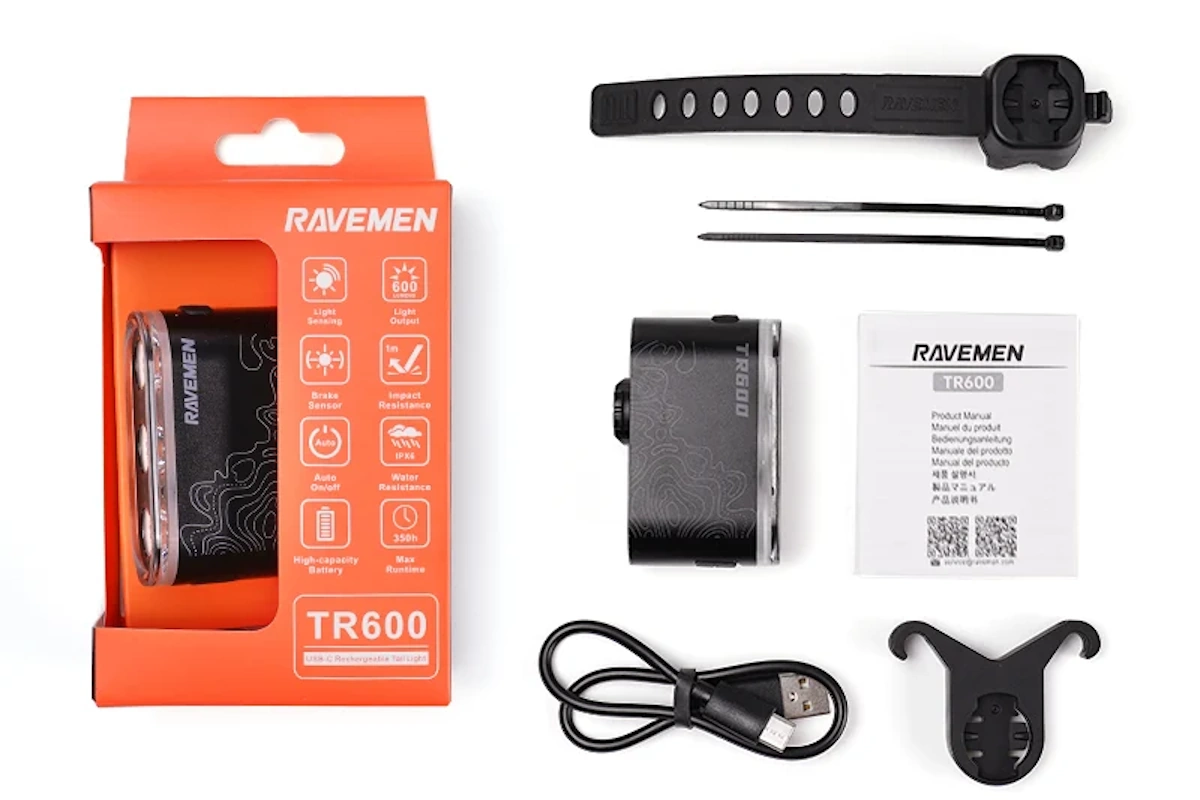 Luz trasera bicicleta Ravemen TR600 600 lúmenes USB-C - Imagen 4