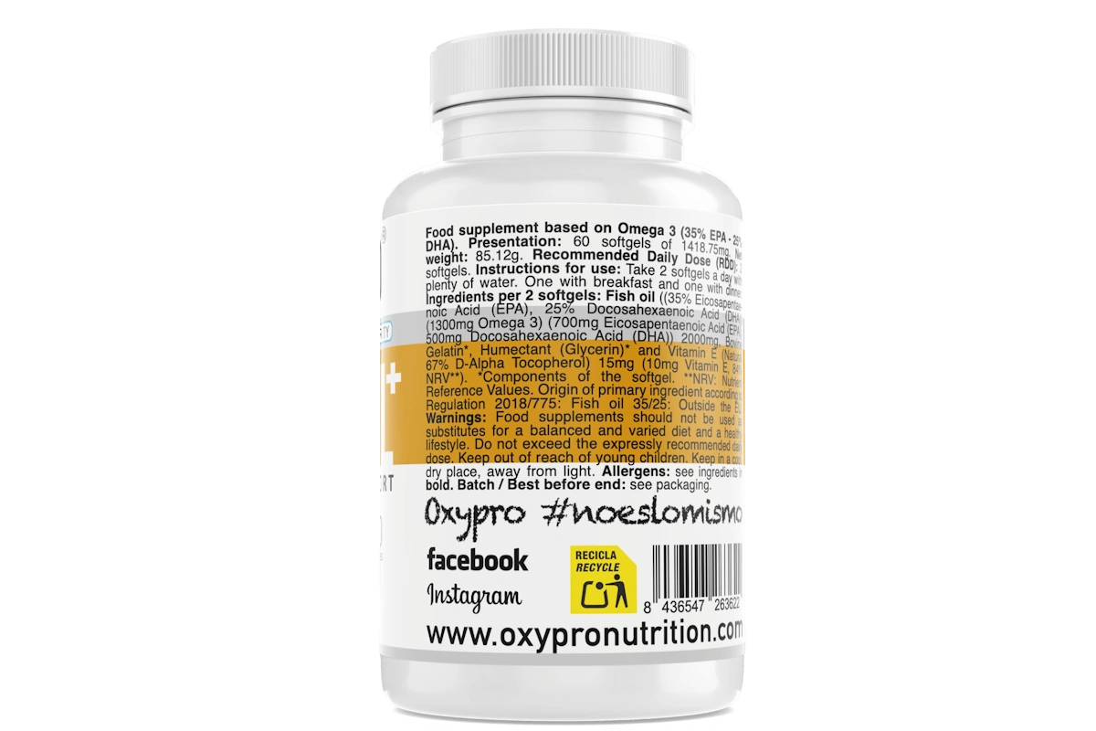 FISH OIL+ Omega 3 OXYPRO: 1300mg EPA y DHA - Imagen 3